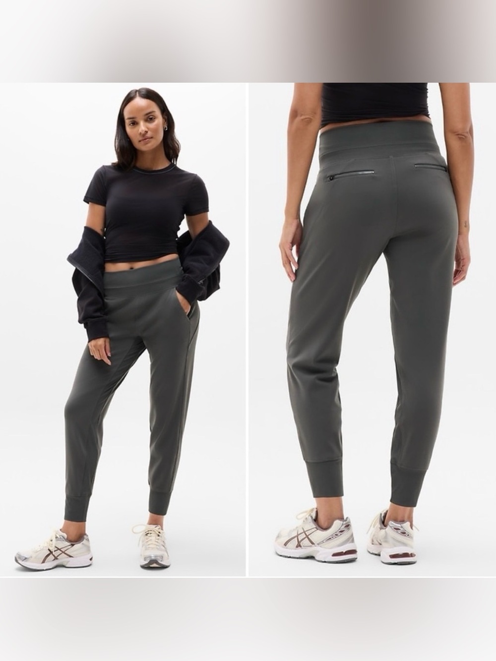⚡️NWOT⚡️ Athleta High-Waist Gray Venice Joggers - Med Tall